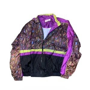RARE Kids Lavon Vintage 90s Windbreaker EUC Color block Geometric Print